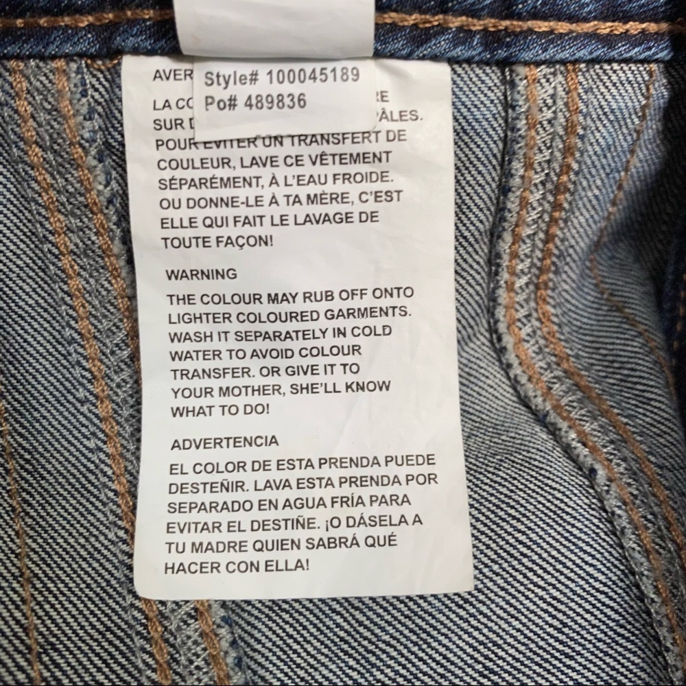 Garage Denim Button Front Mini Skirt - XS - Picture 6 of 6